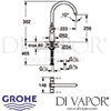 Grohe Ambi Cosmopolitan Two Handle Sink Mixer Kitchen Tap Dimensions
